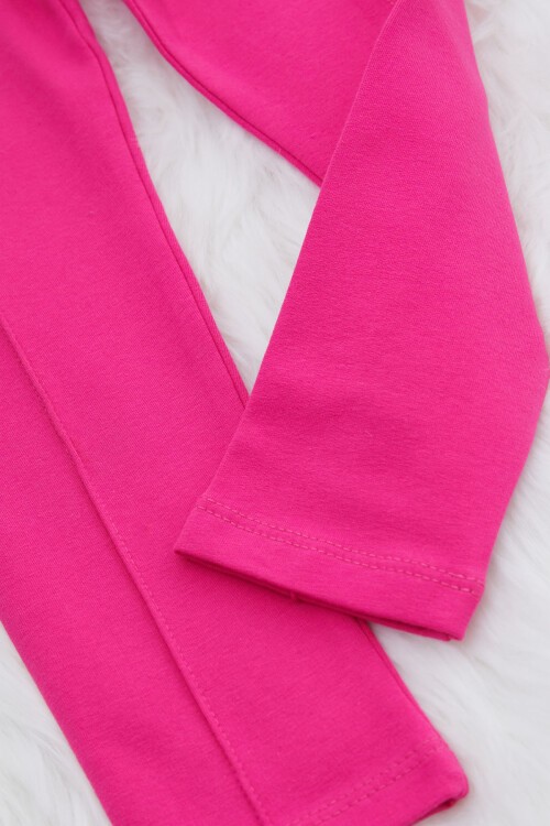 Kız Çocuk Pembe Çımalı Tayt 17254