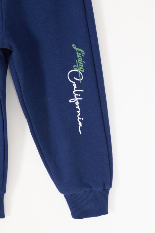 Koyu Yeşil California Baskılı Şardonlu Erkek Bebek Eşofman Takımı 16833