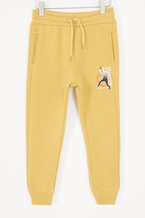 Krem Street Baskılı Erkek Çocuk Şardonlu Eşofman Takımı 16960