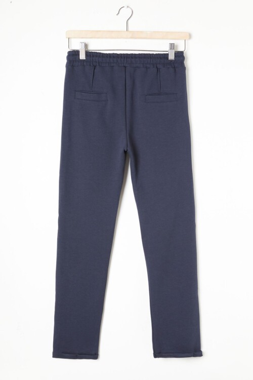 Lacivert Beli Lastikli Duble Paça Erkek Çocuk Eşofman Altı 16530