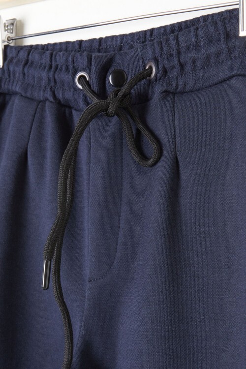 Lacivert Beli Lastikli Duble Paça Erkek Çocuk Eşofman Altı 16530