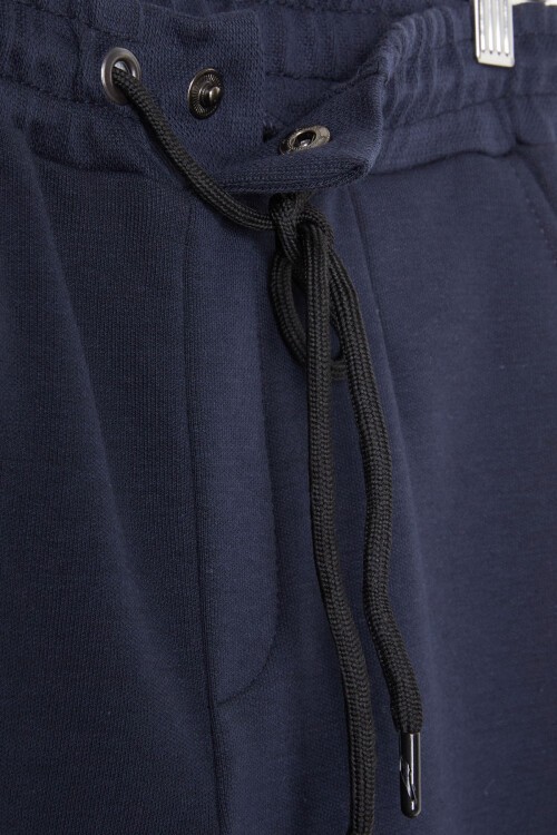 Lacivert Beli Lastikli Duble Paça Erkek Çocuk Eşofman Altı 16530