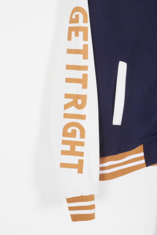 Lacivert Champions Yazılı Kolej Ceketli Erkek Çocuk Takım 16725