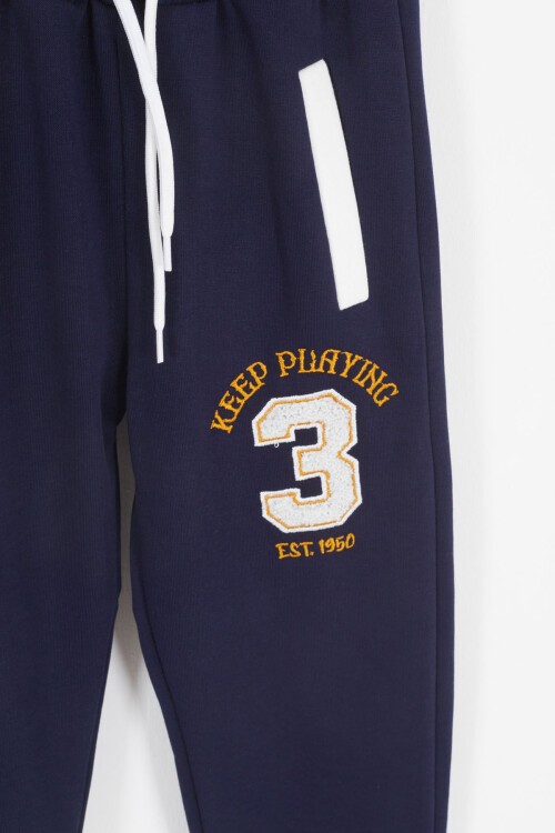 Lacivert Champions Yazılı Kolej Ceketli Erkek Çocuk Takım 16725