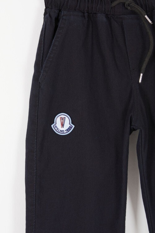 Lacivert Dokulu Kumaş Erkek Çocuk Pantolon 16808