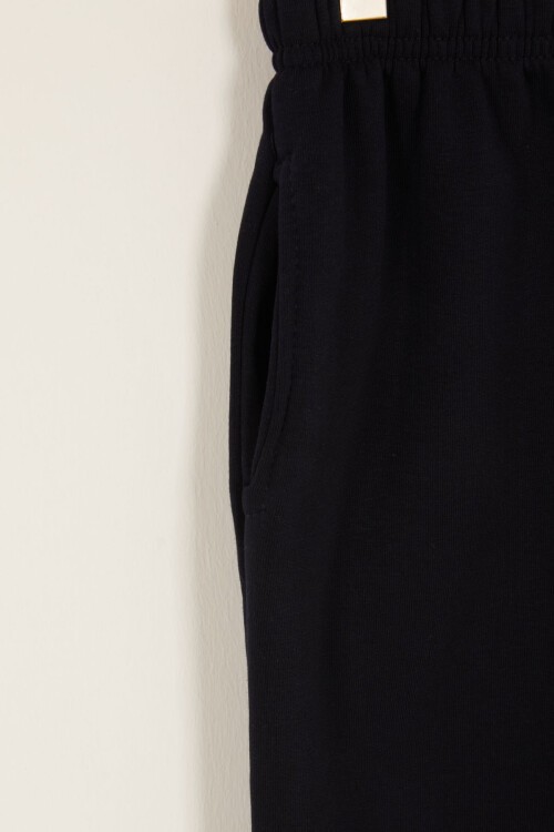 Lacivert Erkek Çocuk Sevimli Ayıcık Temalı Şardonlu 3 İplik 2li Takım