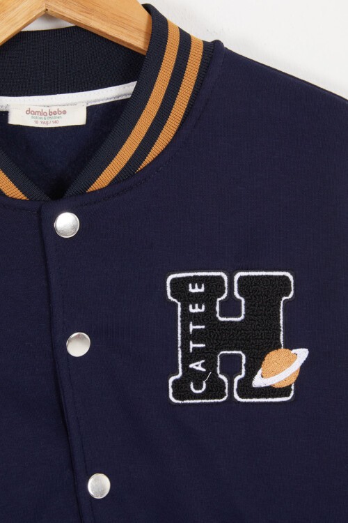 Lacivert Uzay Temalı Şardonlu Erkek Çocuk Kolej Eşofman Takımı 17079