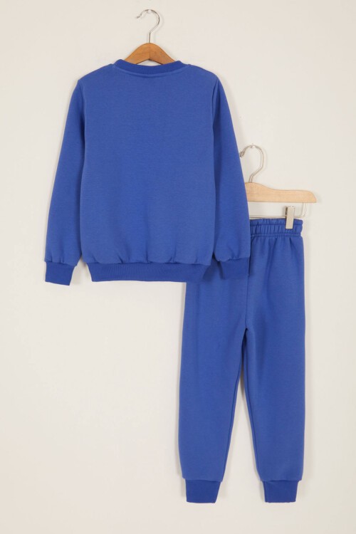 Mavi Erkek Çocuk Sevimli Ayıcık Temalı Şardonlu 3 İplik 2li Takım