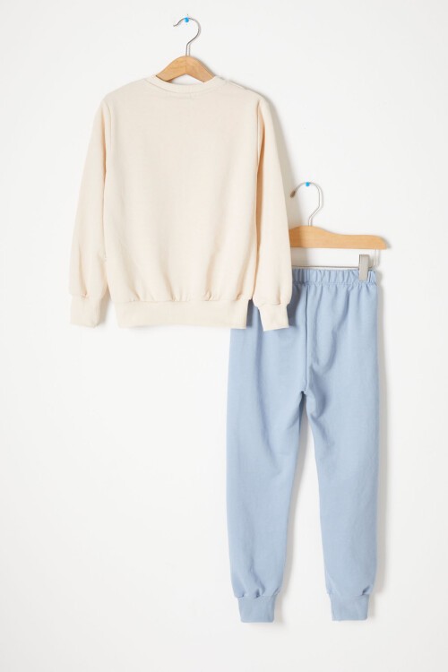 Mavi Roar Dinozor Baskılı Erkek Çocuk Eşofman Takımı 16752