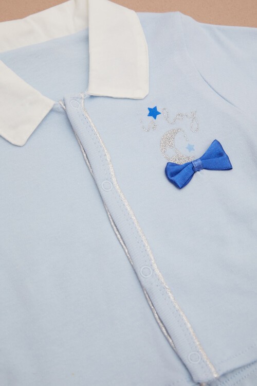 Mavi Simli Ay Desenli Bebek 8li Hastane Çıkışı 16921