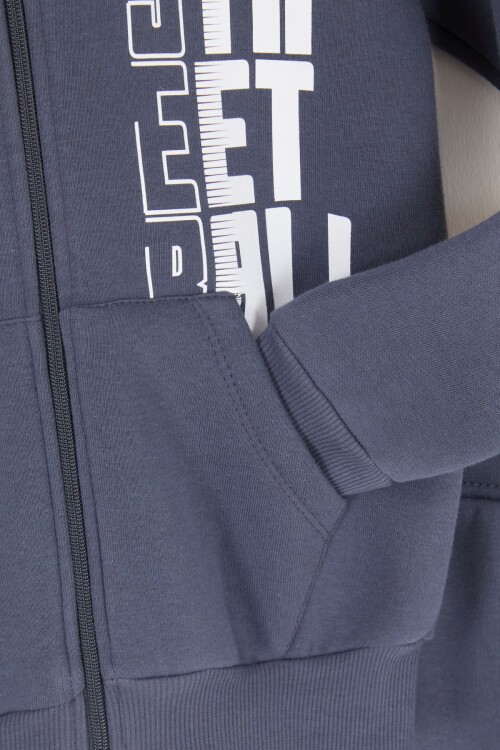 Mavi Street Baskılı Erkek Çocuk Şardonlu Eşofman Takımı 16958