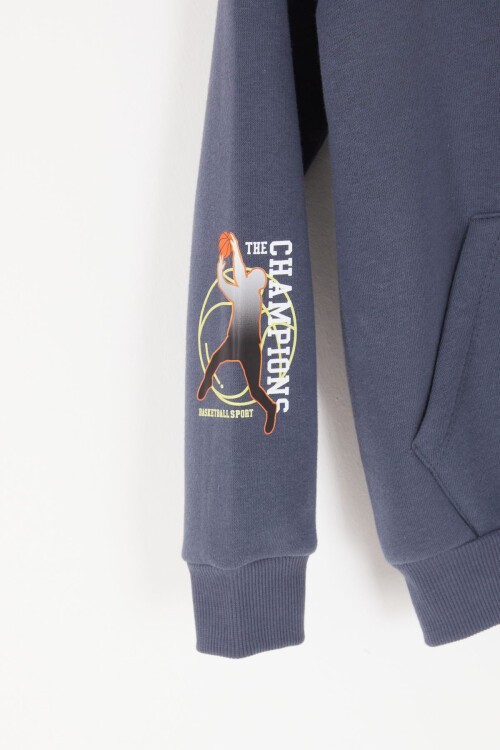 Mavi Street Baskılı Erkek Çocuk Şardonlu Eşofman Takımı 16958