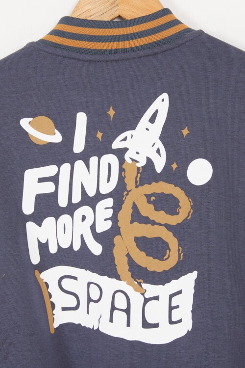 Mavi Uzay Temalı Şardonlu Erkek Çocuk Kolej Eşofman Takımı 17077