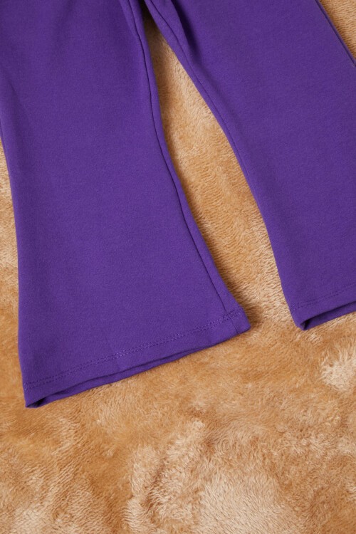 Mor Önü Güpürlü İspanyol Paça Kız Çocuk Takım 16536