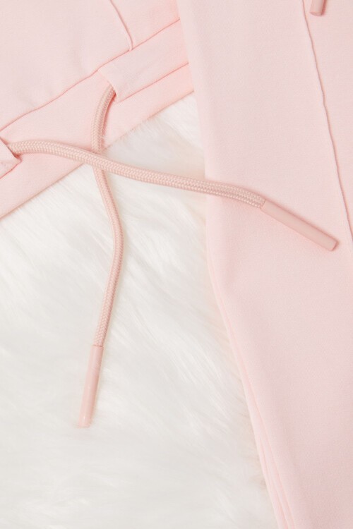 Pembe Çiçek Nakışlı Kız Bebek Eşofman Takımı 17017