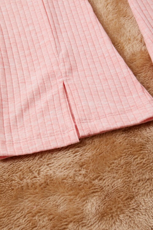 Pembe Happy Yazılı Fırfırlı Kız Çocuk Takımı 16716