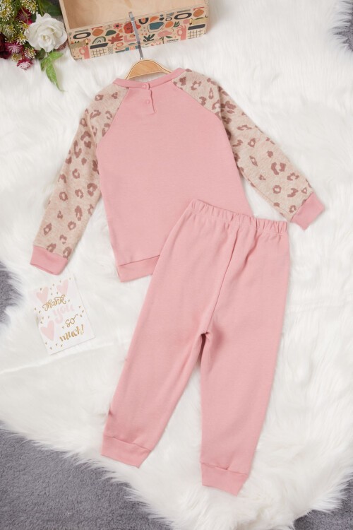 Pembe Kalp Baskılı Kız Bebek Takımı 16998