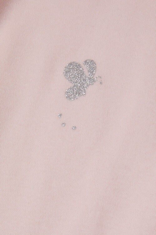 Pembe Kız Bebek Kelebek Baskılı 3lü Tulum Takım 16687