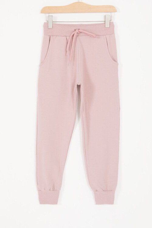 Pembe Yazı Baskılı Şardonlu Kız Çocuk Eşofman Takımı 16932