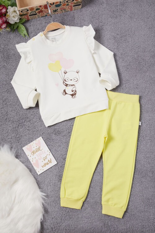 Renkli Balonlar Baskılı Kız Bebek Takımı 16977