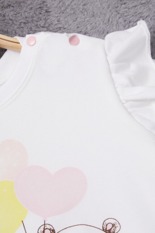 Renkli Balonlar Baskılı Kız Bebek Takımı 16977