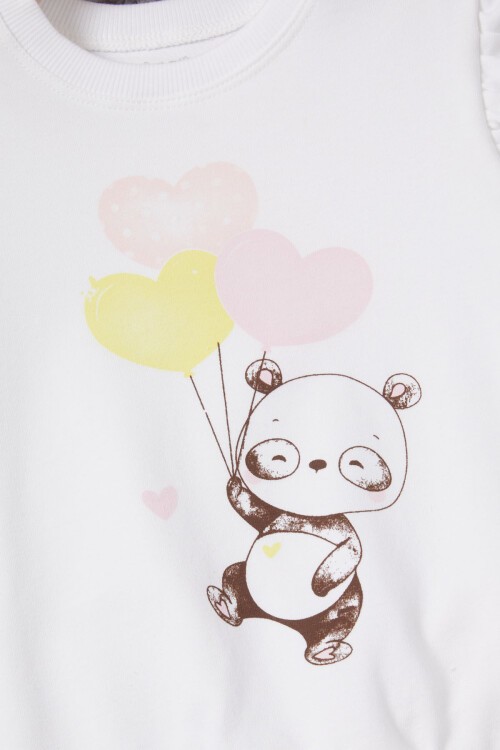 Renkli Balonlar Baskılı Kız Bebek Takımı 16977