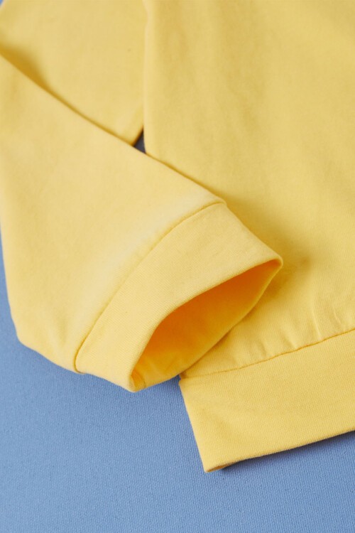 Sarı Little King Baskı Erkek Bebek Takım 17314