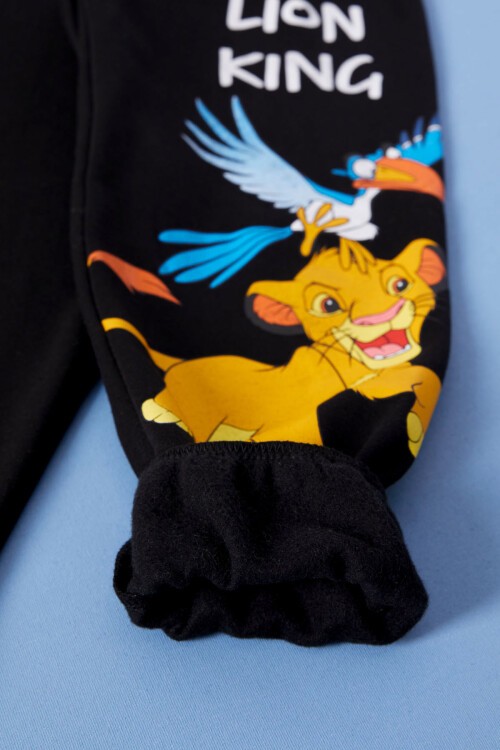 Siyah Aslan Kral Baskılı Erkek Çocuk Eşofman Takımı 17267