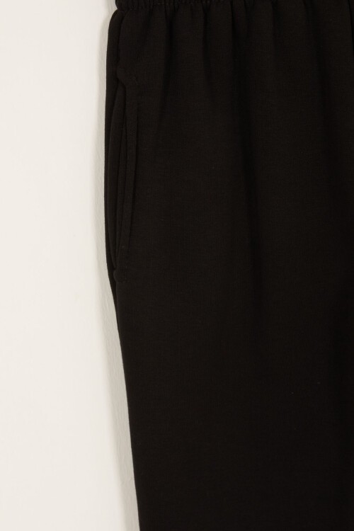 Siyah Erkek Çocuk Sevimli Ayıcık Temalı Şardonlu 3 İplik 2li Takım