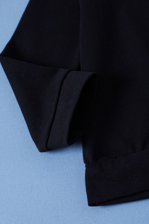 Siyah Little King Baskı Erkek Bebek Takım 17311