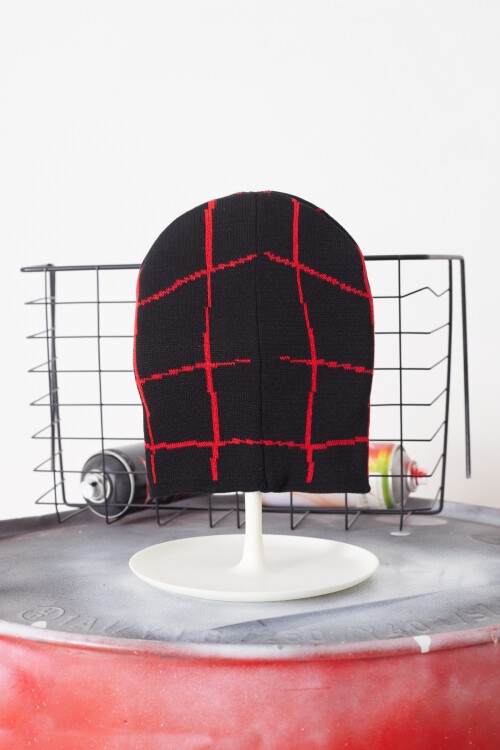 Siyah Örümcek Adam Desenli Erkek Çocuk Bere 17246