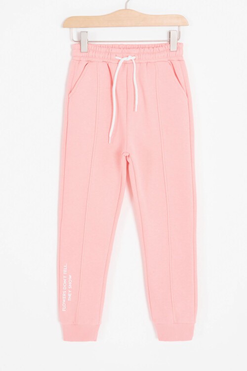 Somon Harf Nakışlı Kolej Ceketli Kız Çocuk Şardonlu Eşofman Takımı 16826