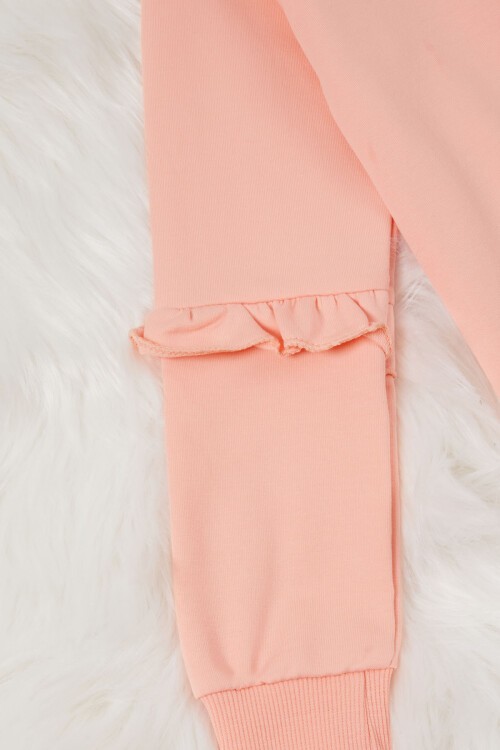 Somon Papatya Baskılı Kız Çocuk Sweatshirt 17014