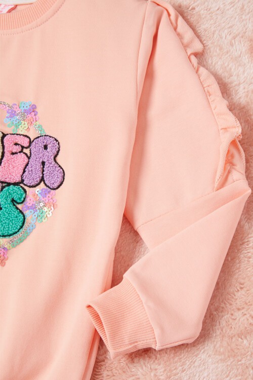 Somon Summer Yazı Nakışlı Kız Çocuk Sweatshirt 16586