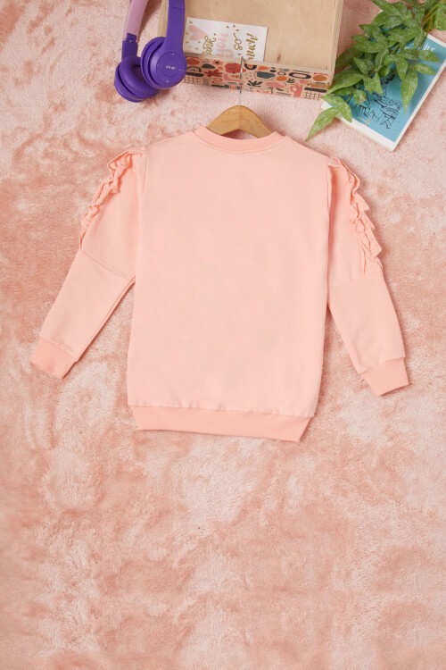 Somon Summer Yazı Nakışlı Kız Çocuk Sweatshirt 16586