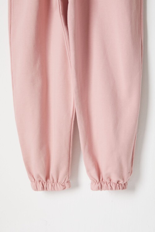 Somon Yazı Baskılı Tişörtlü Kız Salopet Tulum 16715