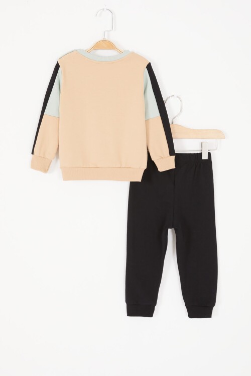 Yeşil California Baskılı Şardonlu Erkek Bebek Eşofman Takımı 16832