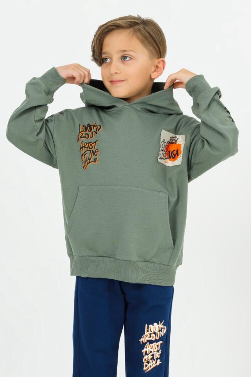 Yeşil Erkek Çocuk Eşofman Takım 17155