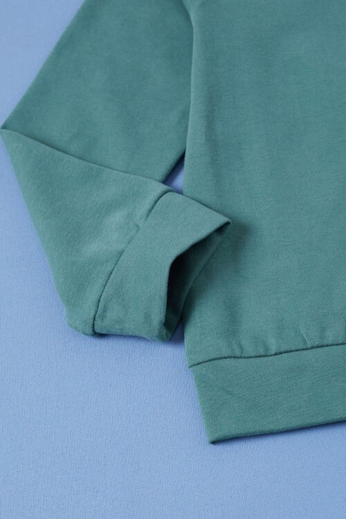 Yeşil Little King Baskı Erkek Bebek Takım 17313