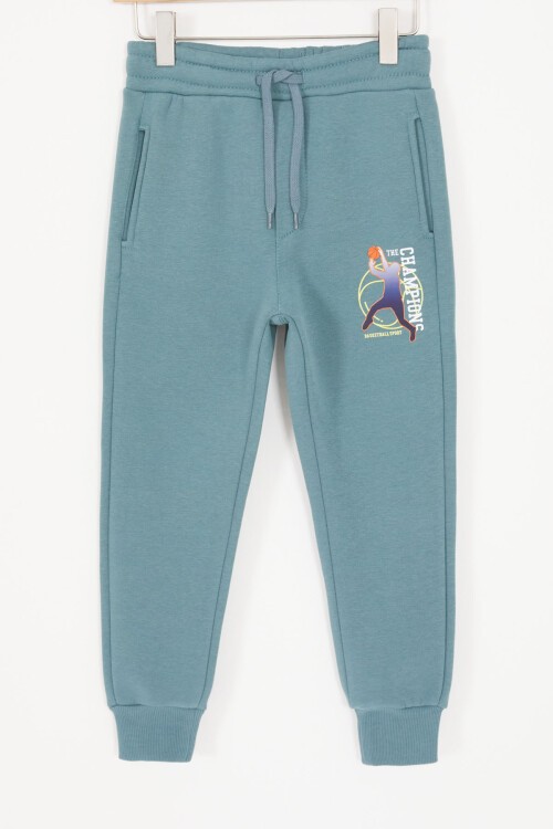 Yeşil Street Baskılı Erkek Çocuk Şardonlu Eşofman Takımı 16959