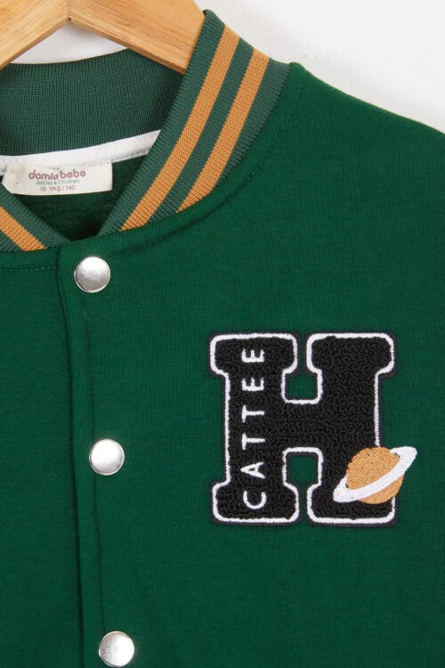 Yeşil Uzay Temalı Şardonlu Erkek Çocuk Kolej Eşofman Takımı 17078