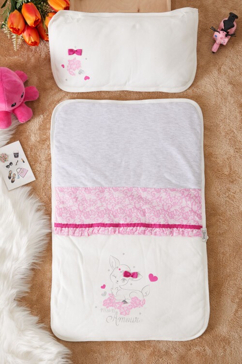 Beyaz Geyik Baskılı Tül Desenli Kız Bebek Alt Açma 17485