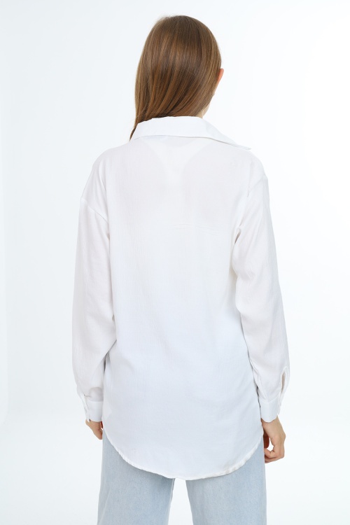 Beyaz Kız Çocuk Gömlek 17971