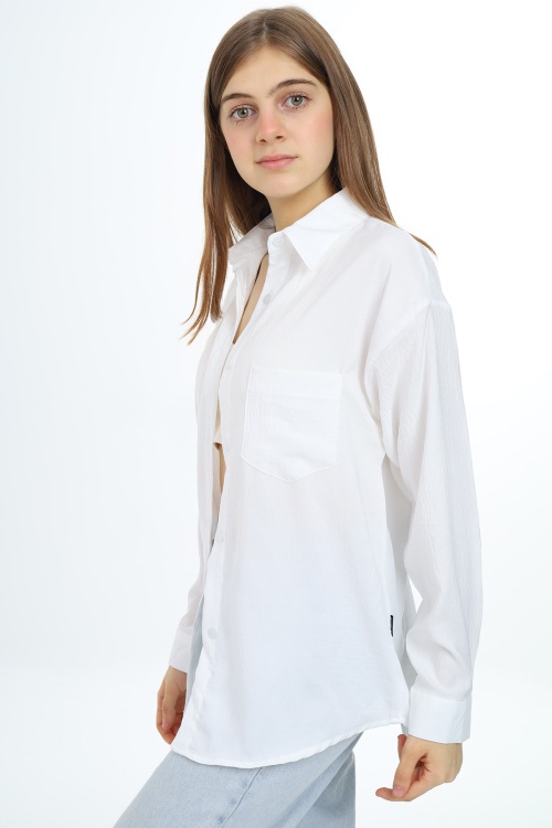 Beyaz Kız Çocuk Gömlek 17971