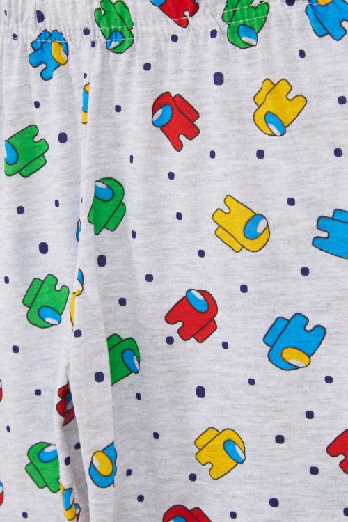 Erkek Çocuk Gri Baskılı Kapri 17698