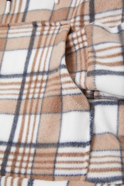 Erkek Çocuk Kahverengi Ekose Desenli Polar Sweatshirt 16667