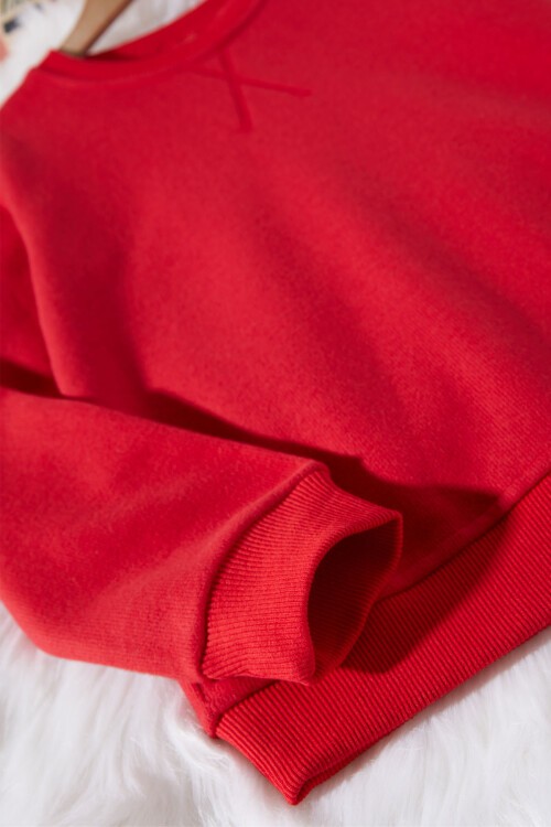 Erkek Çocuk Selanik Kumaş Kırmızı Kazak 17394