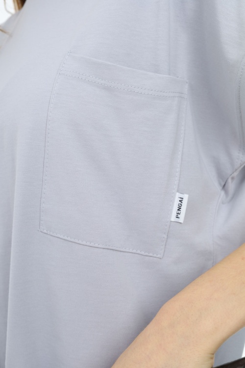 Gri Cep Detaylı Kız Çocuk Takım 17919