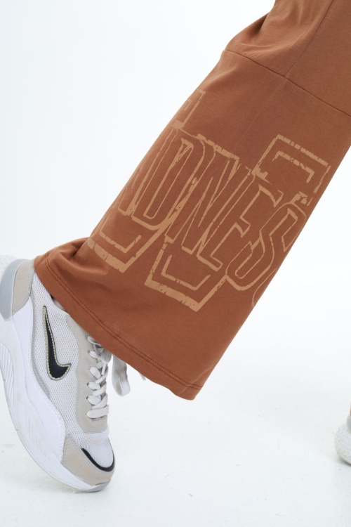 Kahverengi Yazı Baskılı Kız Çocuk Takım 17899