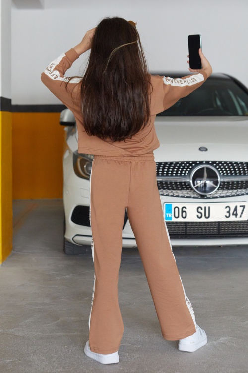 Kız Çocuk Yazı Baskılı Takım 17147